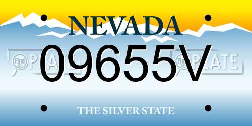 09655V Nevada License Plate
