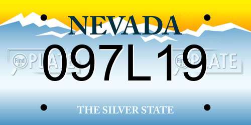 097L19 Nevada License Plate