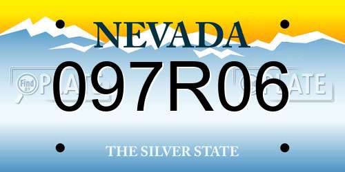 097R06 Nevada License Plate