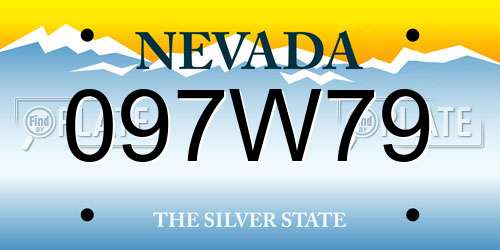097W79 Nevada License Plate