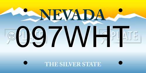 097WHT Nevada License Plate
