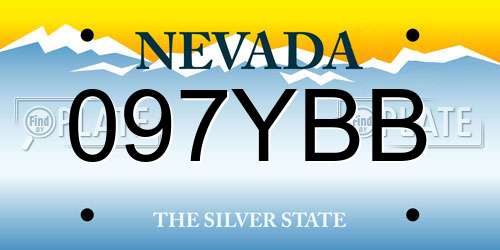 097YBB Nevada License Plate