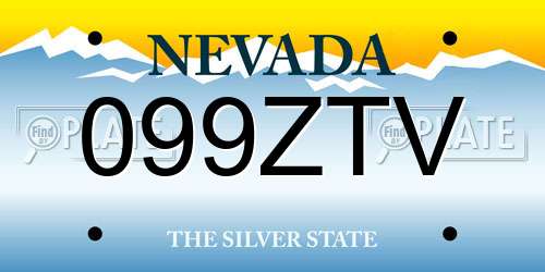 099ZTV Nevada License Plate
