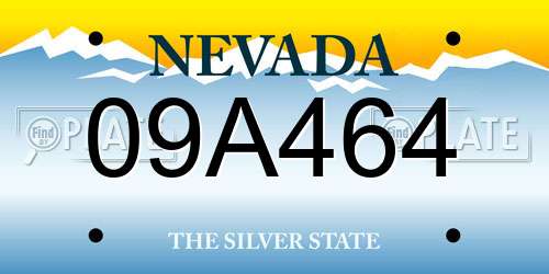 09A464 Nevada License Plate