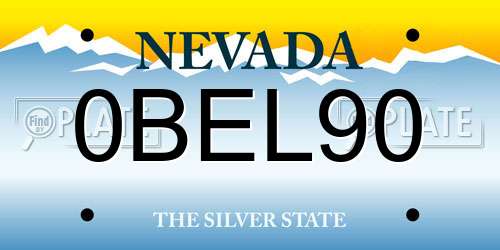 0BEL90 Nevada License Plate