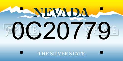 0C20779 Nevada License Plate