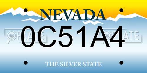 0C51A4 Nevada License Plate