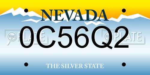 0C56Q2 Nevada License Plate