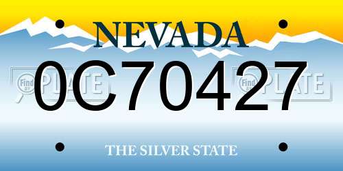0C70427 Nevada License Plate