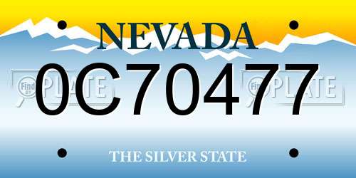 0C70477 Nevada License Plate