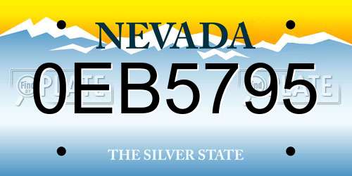 0EB5795 Nevada License Plate