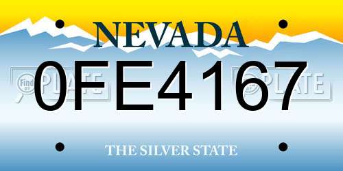0FE4167 Nevada License Plate