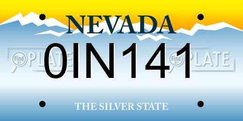 0IN141 Nevada License Plate