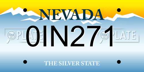 0IN271 Nevada License Plate