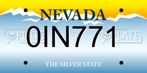 0IN771 Nevada License Plate