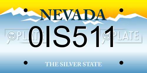 0IS511 Nevada License Plate