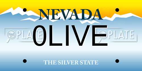0LIVE Nevada License Plate