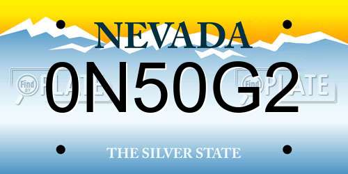 0N50G2 Nevada License Plate