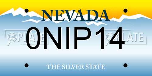 0NIP14 Nevada License Plate