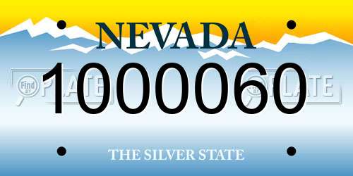 1000060 Nevada License Plate