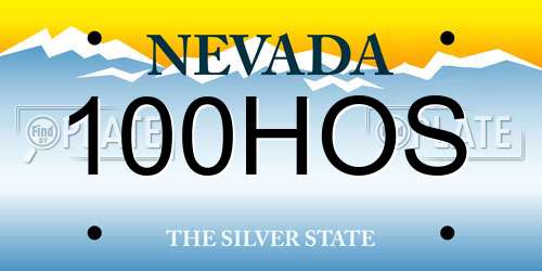 100HOS Nevada License Plate