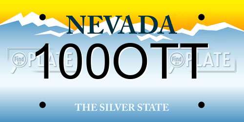 100OTT Nevada License Plate