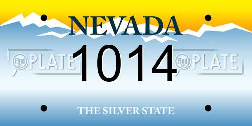 1014 Nevada License Plate