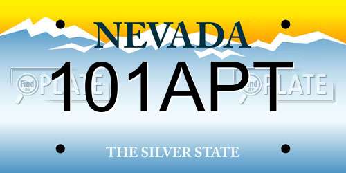101APT Nevada License Plate