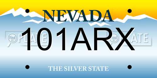 101ARX Nevada License Plate