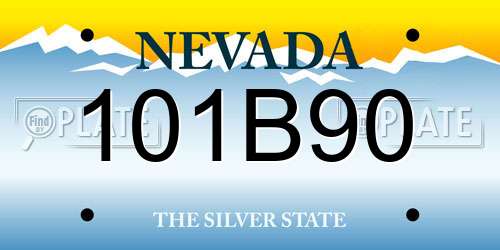 101B90 Nevada License Plate