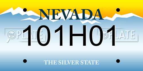 101H01 Nevada License Plate