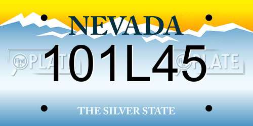 101L45 Nevada License Plate