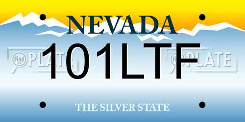 101LTF Nevada License Plate