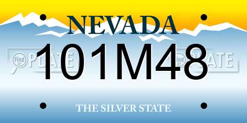 101M48 Nevada License Plate