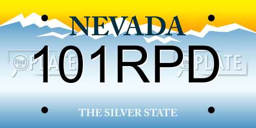 101RPD Nevada License Plate