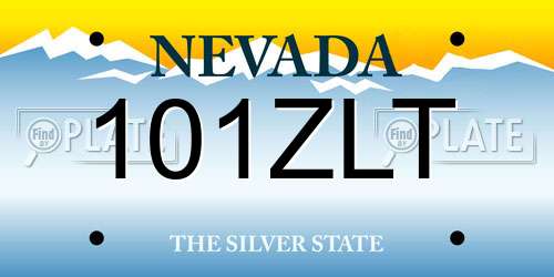 101ZLT Nevada License Plate