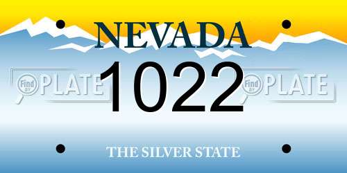 1022 Nevada License Plate