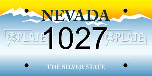 1027 Nevada License Plate