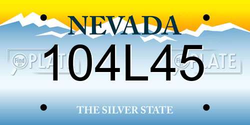 104L45 Nevada License Plate
