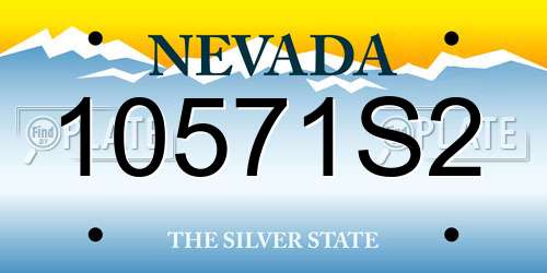 10571S2 Nevada License Plate