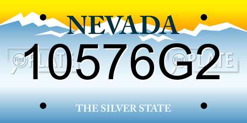 10576G2 Nevada License Plate