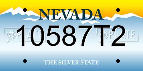10587T2 Nevada License Plate