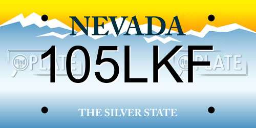 105LKF Nevada License Plate