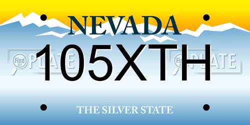 105XTH Nevada License Plate