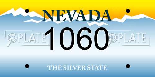 1060 Nevada License Plate