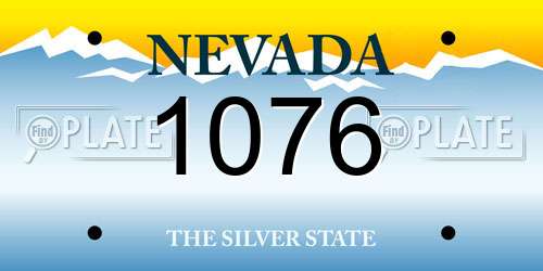 1076 Nevada License Plate