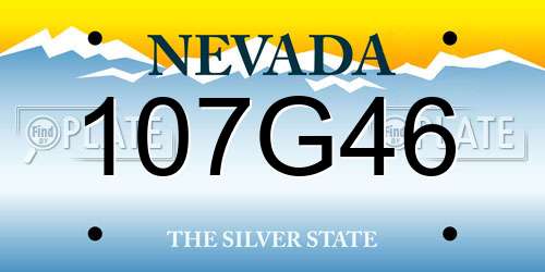 107G46 Nevada License Plate