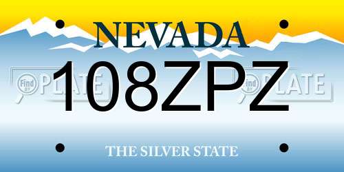 108ZPZ Nevada License Plate