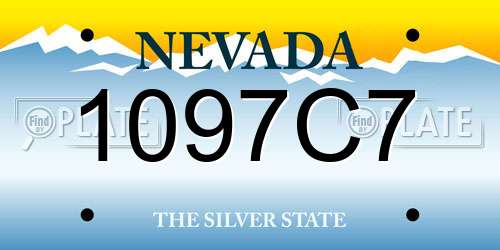1097C7 Nevada License Plate
