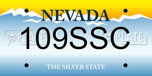 109SSC Nevada License Plate